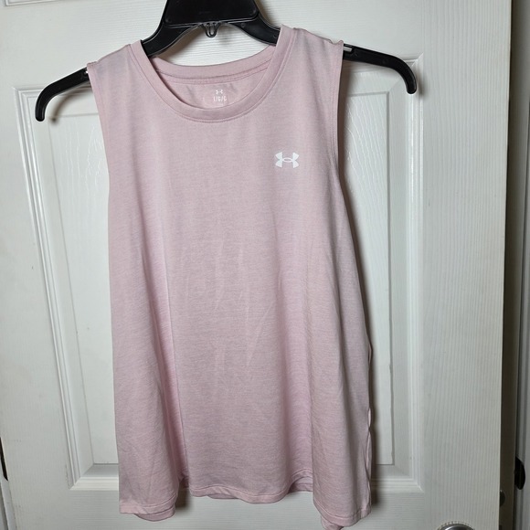 Under Armour Tops - Under Armour sz L loose fit tank top pink casual work out gym athletic womens